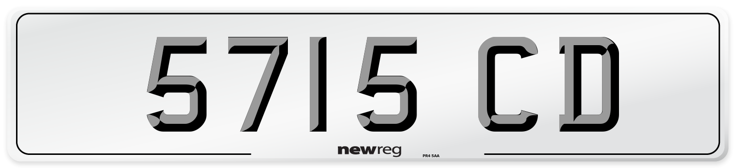 5715 CD Number Plate from New Reg